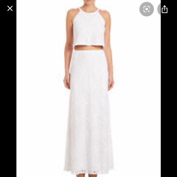 Lilly Pulitzer White Skirt and Crop Top - Picture 1 of 6